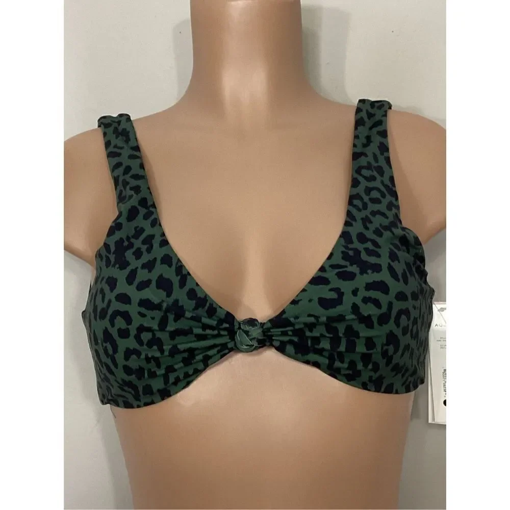 New. AQUA green leopard print bikini. Retails $149